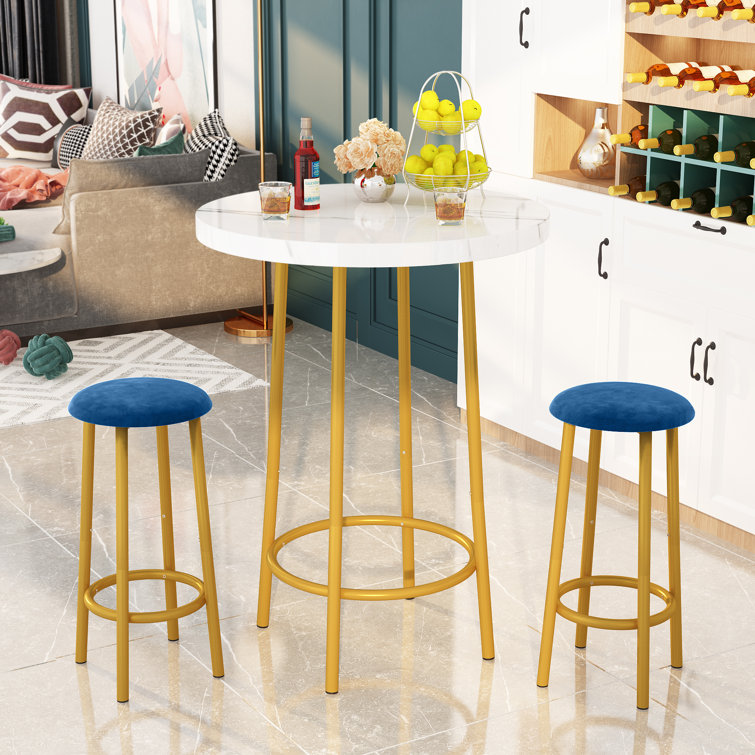 Bar height table online marble top